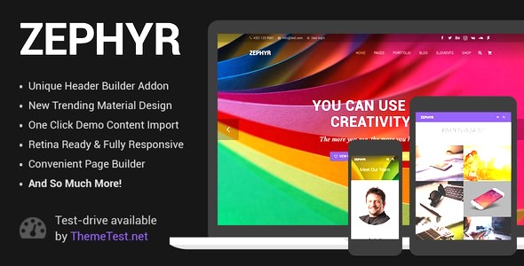 Zephyr 8.34 – Material Design WordPress Theme Zephyr 8.34 – Material Design WordPress Theme